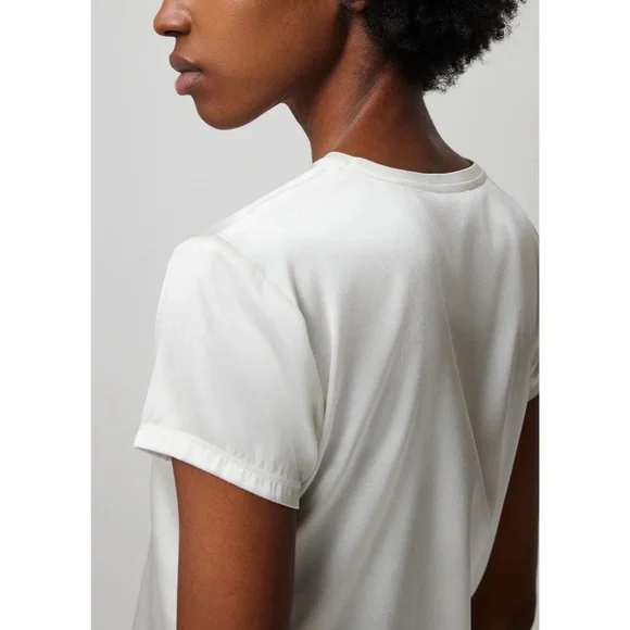 ATM Anthony Thomas Melillo Stretch Silk Crewneck Tee - Picture 2 of 11